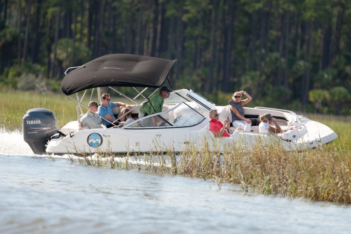 Small group on a private charter